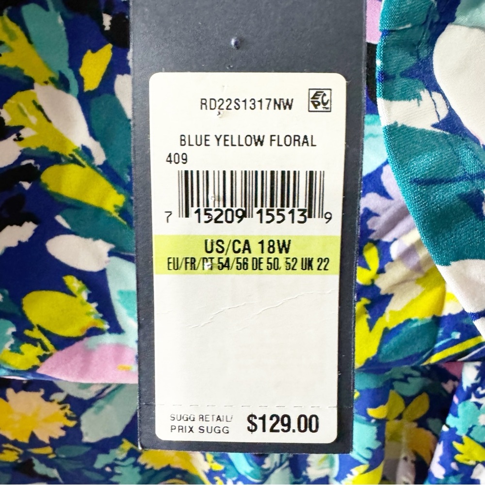 🥈 380. RACHEL ROY high low maxi dress long sleeve florals 18W NEW - Picture 5 of 6